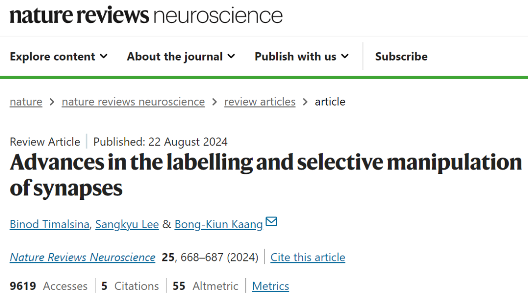 IF=28.7【知识窗】Nat Rev Neurosci｜突触标记技术：从环路追踪到记忆解码的前沿进展