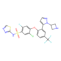 4-[2-[1-(3-氮杂环丁烷基)-1h-吡唑-5-基] -4-(三氟甲基)苯氧基] -5-氯-2-氟-n-1,3,4-噻二唑-2丁基苯磺酰胺，1354818-96-4，≥97%，阿拉丁
