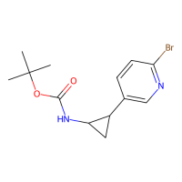 N-[(1S,2R)-rel-2-(6-溴吡啶-3-基)环丙基]氨基甲酸叔丁酯，918305-73-4，≥97%，阿拉丁