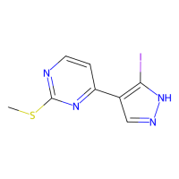 4-(3-碘-1h-吡唑-4-基)-2-(甲硫基)嘧啶，1111638-74-4，≥95%，阿拉丁