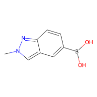 (2-甲基-2H-吲唑-5-基)硼酸 (含不同量的酸酐)，952319-71-0，≥97%，阿拉丁