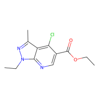 4-氯-1-乙基-3-甲基-1H-吡唑并[3,4-b]吡啶-5-羧酸乙酯，37801-47-1，≥97%，阿拉丁