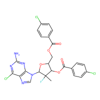 9-[(2R)-3,5-双-O-(4-氯苯甲酰基)-2-脱氧-2-氟-2-甲基-β-D-赤式五呋喃糖基]-6-氯-9H-嘌呤-2-胺，1294481-82-5，≥97%，阿拉丁