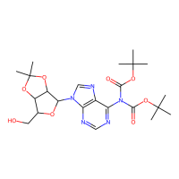 叔丁基N-{9-[(3aR,4R,6R,6aR)-6-(羟甲基)-2,2-二甲基-四氢-2H-呋喃[3,4-d] [1,3]二氧杂-4-基] -9H-嘌呤-6-基} -N-[(叔丁氧基)羰基]氨基甲酸酯，1152172-19-4，≥97%，阿拉丁