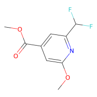 2-(二氟甲基)-6-甲氧基吡啶-4-羧酸甲酯，1256807-01-8，≥97%，阿拉丁