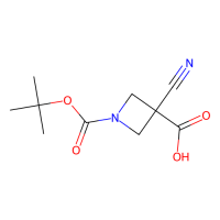 1-[(叔丁氧基)羰基] -3-氰基氮杂环丁烷-3-羧酸，1158759-45-5，≥97%，阿拉丁