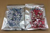 20mm钳口盖垫，描述: 本色PTFE/白色硅胶隔垫;银色铝制盖;包装: 100个，芯硅谷