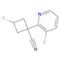 顺-3-氟-1-(3-氟吡啶-2-基)环丁烷-1-腈，1344145-38-5，≥97%，阿拉丁