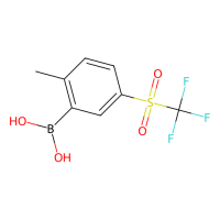 2-甲基-5-(三氟甲基磺酰基)苯基硼酸，1150114-49-0，≥95%，阿拉丁