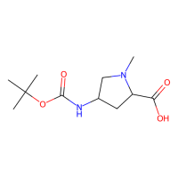 D-脯氨酸,4-[[((1-,1-二甲基乙氧基)羰基]氨基]-1-甲基-,(4R)-，1946010-90-7，≥97%，阿拉丁
