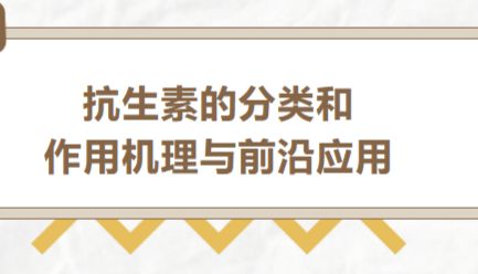抗生素的分类和作用机理与前沿应用