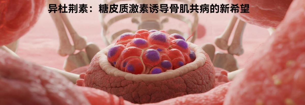 天然化合物异杜荆素在糖皮质激素诱导的骨减少与肌肉减少模型中的保护作用