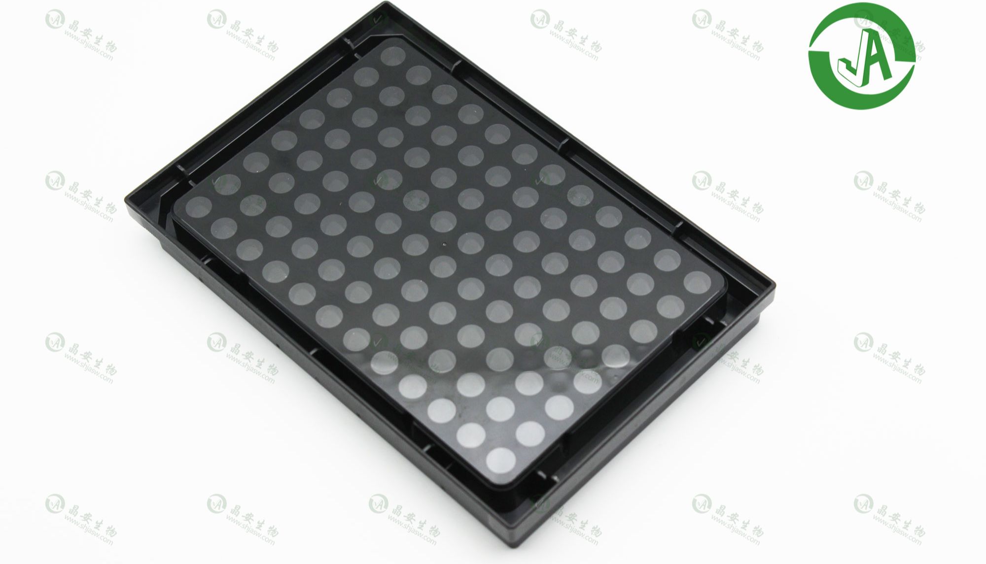 上海晶安生物多聚-D-赖氨酸包被96孔黑色透明平底微孔板/全黑底透96孔酶标板