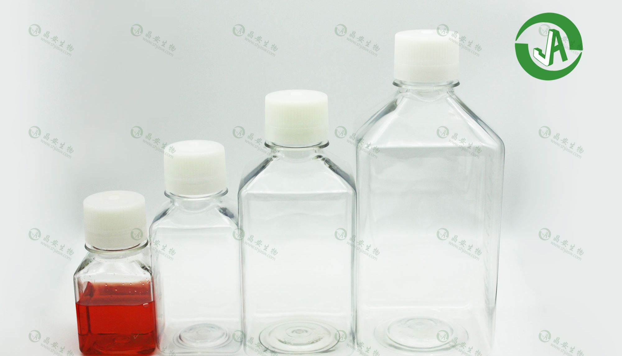 上海晶安生物PET耐低温培养基储存瓶60ml125ml250ml500ml1000ml