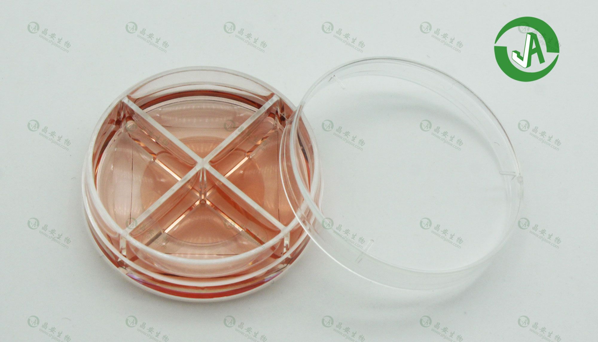 上海晶安生物四小孔35mm玻璃底细胞培养皿（共聚焦玻底培养皿）