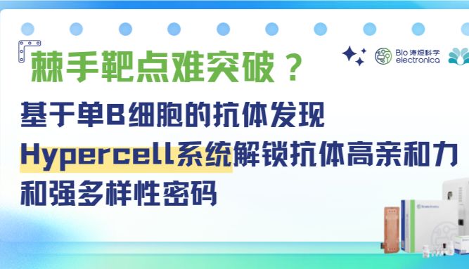 棘手靶点难突破？基于单B细胞的抗体发现Hypercell系统解锁抗体高亲和力和强多样性密码