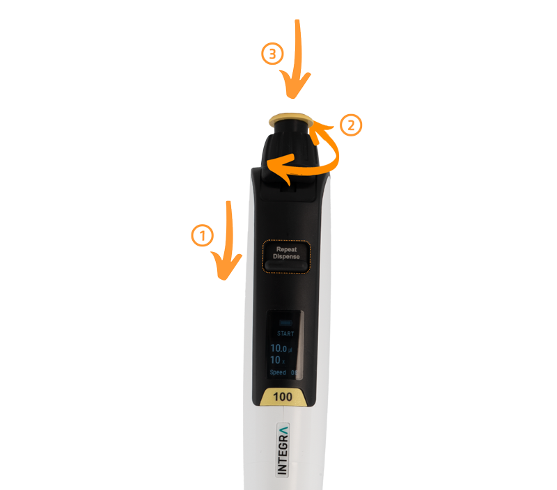 SWITCH set up repeat dispening mode