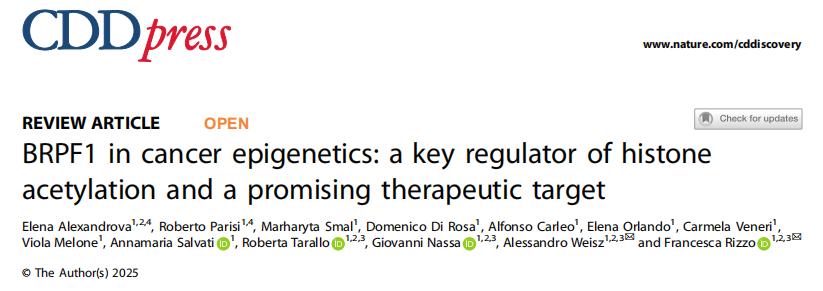 泛素化专题 |《Cell Death Discovery》（2025, 11:435）解读：BRPF1：癌症表观遗传调控与治疗新靶点