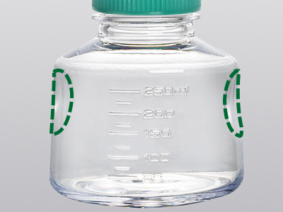 接收瓶两侧易握式设计，符合人体工程学，便于握取