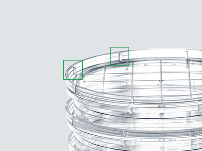 皿外环多条加强筋与加固环设计 ，有效增加皿体强度，防止侧压变形