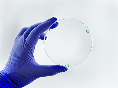 皿盖内设透气棱，确保无菌的同时利于气体交换