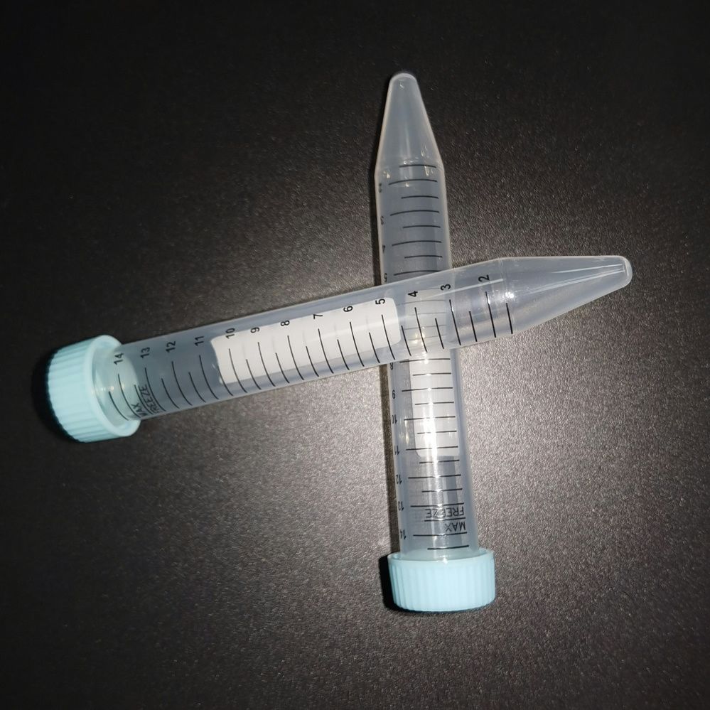 15ml蓝色平盖,锥底,丝印,RCF12000xg,袋装,灭菌