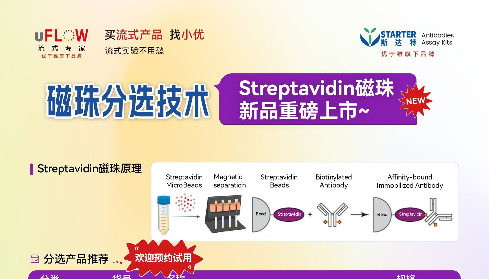 新品上市｜STARTER Streptavidin 磁珠，开启高效磁珠分选新时代