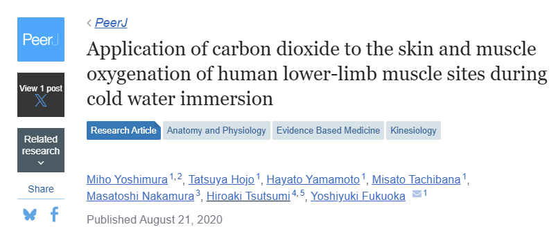 Omegawave BOM-L1TR近红外组织血氧仪在监测二氧化碳足浴下骨骼肌氧合变化中的应用