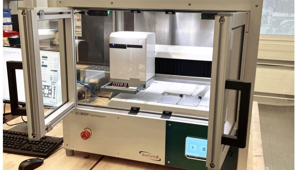 BIOSPOT DX 精准纳升点样移液平台用于血型基因分型的多重侧向层析检测