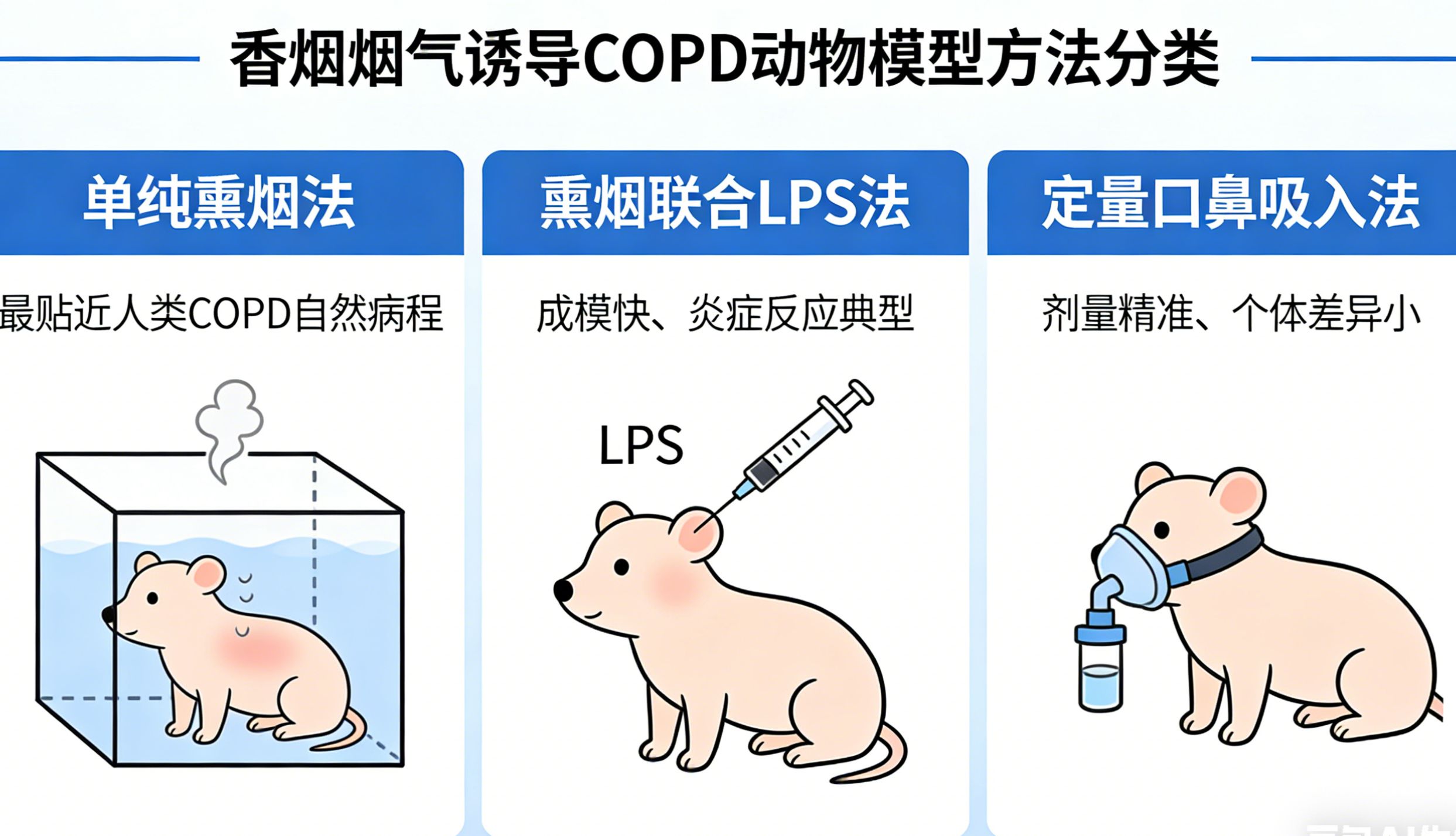 COPD造模方法深度解析：哪种最适合你的研究目标？