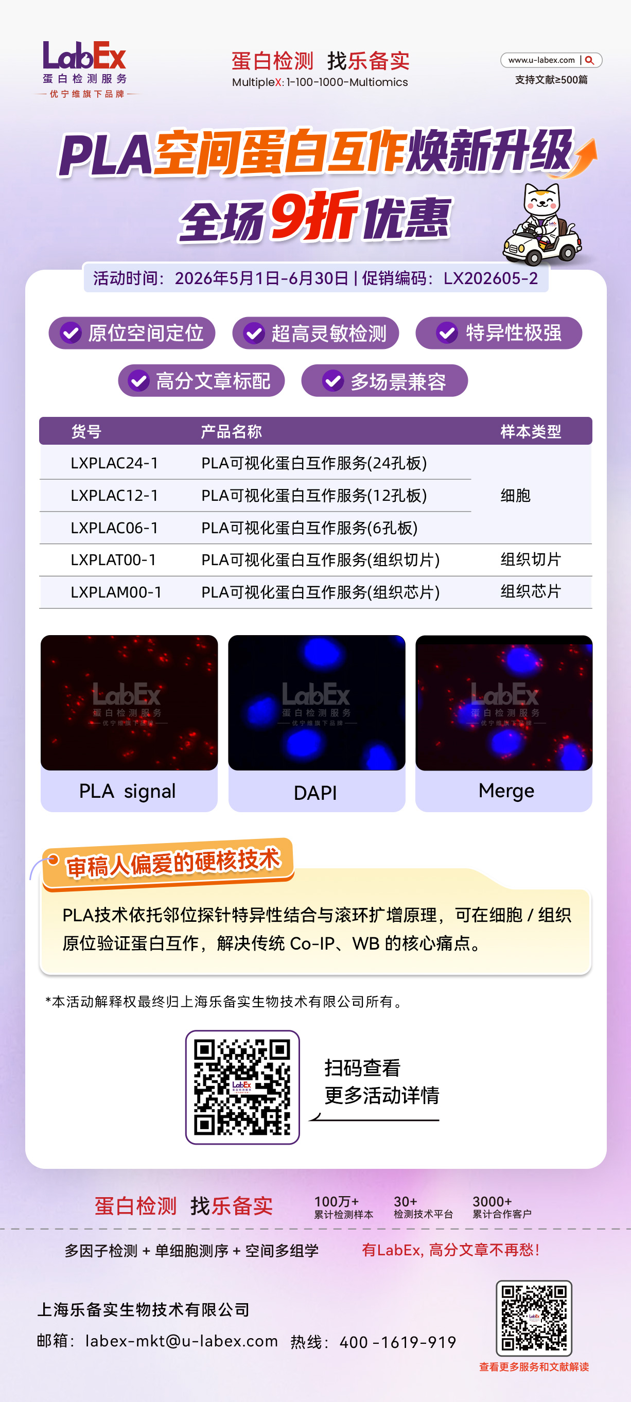 PLA空间蛋白互作焕新升级！全场9折优惠！