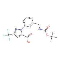 2-[3-[(tert-butoxycarbonylamino)methyl]phenyl]-5-(trifluoromethyl)pyrazole-3-carboxylic acid，640287-99-6，97%，阿拉丁