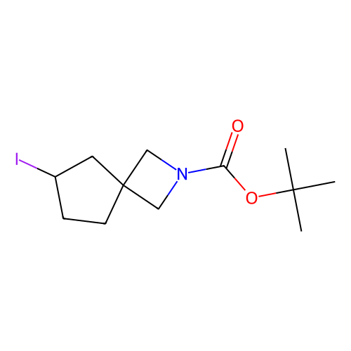 tert-butyl 6-iodo-2-azaspiro[3.4]octane-2-carboxylate，2411635-57-7，97%，阿拉丁产品图