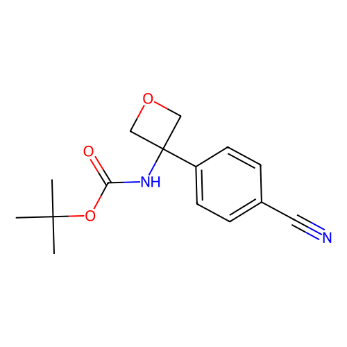 N-[3-(4-氰基苯基)氧杂环丁-3-基]氨基甲酸叔丁酯，1158098-77-1，97%，阿拉丁产品图