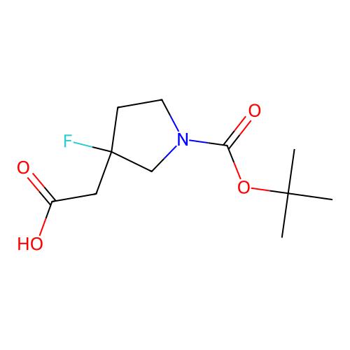 2-{1-[(tert-butoxy)carbonyl]-3-fluoropyrrolidin-3-yl}acetic acid，1782640-89-4，97%，阿拉丁产品图