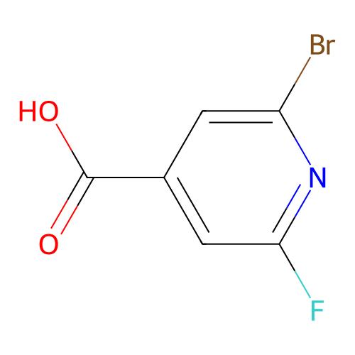 2-bromo-6-fluoro-pyridine-4-carboxylic acid,1214323-63-3,97%,阿拉丁产品图