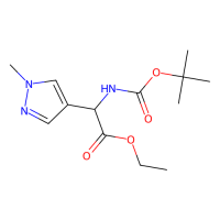 ethyl (2R)-2-(tert-butoxycarbonylamino)-2-(1-methylpyrazol-4-yl)acetate，2740593-31-9，97%，阿拉丁