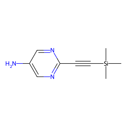 2-(2-trimethylsilylethynyl)pyrimidin-5-amine，2243974-50-5，97%，阿拉丁产品图