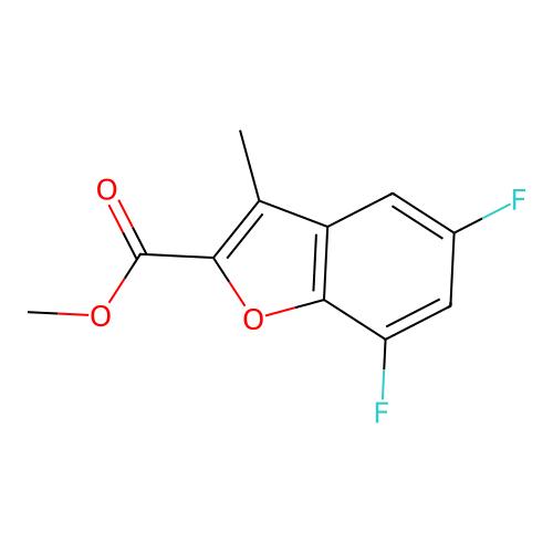methyl 5,7-difluoro-3-methyl-benzofuran-2-carboxylate,1877066-69-7,97%,阿拉丁产品图