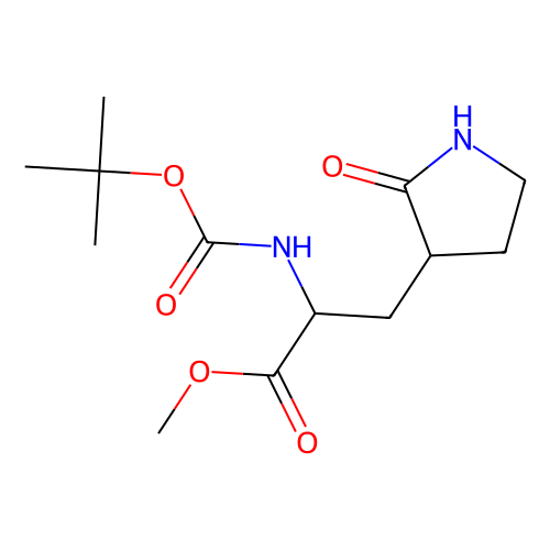 methyl (2R)-2-(tert-butoxycarbonylamino)-3-[(3R)-2-oxopyrrolidin-3-yl]propanoate，2768834-14-4，97%，阿拉丁产品图