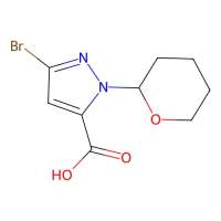 5-bromo-2-tetrahydropyran-2-yl-pyrazole-3-carboxylic acid,2127110-36-3,97%,阿拉丁
