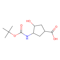 (1S,3R,4R)-3-(tert-butoxycarbonylamino)-4-hydroxy-cyclopentanecarboxylic acid，1008773-77-0，97%，阿拉丁