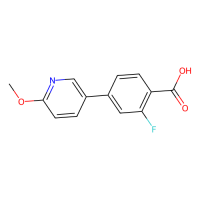 2-氟-4-(6-甲氧基吡啶-3-基)苯甲酸,370864-61-2,96%,阿拉丁