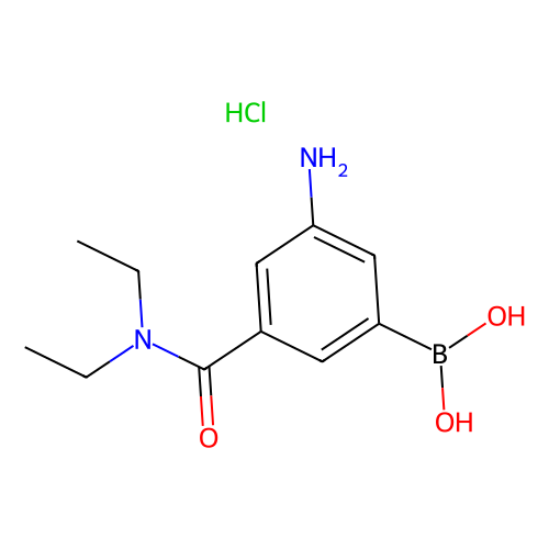 3-氨基-5-二乙基氨基甲酰基苯基硼酸 盐酸盐，957066-02-3，97%，阿拉丁产品图