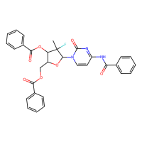 [(2R,3S,4R,5R)-5-(4-benzamido-2-oxo-1,2-dihydropyrimidin-1-yl)-3-(benzoyloxy)-4-fluoro-4-methyloxolan-2-yl]methyl benzoate，2173637-26-6，97%，阿拉丁