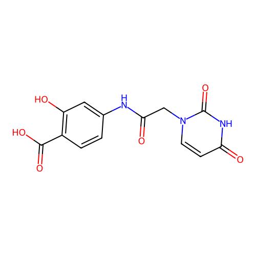 4-(2-(2，4-Dioxo-3，4-dihydropyrimidin-1(2H)-yl)acetamido)-2-hydroxybenzoic acid，4116-42-1，≥95%，阿拉丁产品图