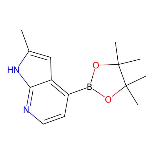 2-methyl-4-(tetramethyl-1,3,2-dioxaborolan-2-yl)-1H-pyrrolo[2,3-b]pyridine，2377692-89-0，97%，阿拉丁产品图