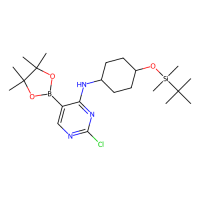 N-[trans-4-[tert-butyl(dimethyl)silyl]oxycyclohexyl]-2-chloro-5-(4,4,5,5-tetramethyl-1,3,2-dioxaborolan-2-yl)pyrimidin-4-amine，2304631-70-5，97%，阿拉丁