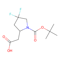 2-[(2R)-1-tert-butoxycarbonyl-4,4-difluoro-pyrrolidin-2-yl]acetic acid，1402687-79-9，97%，阿拉丁