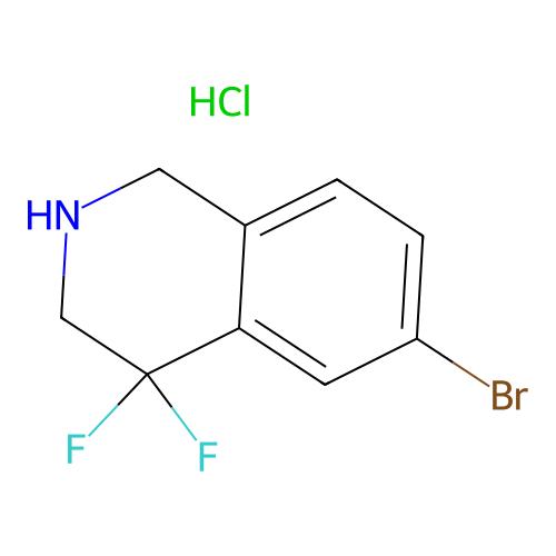 6-bromo-4,4-difluoro-2,3-dihydro-1H-isoquinoline;hydrochloride,2680528-48-5,97%,阿拉丁产品图